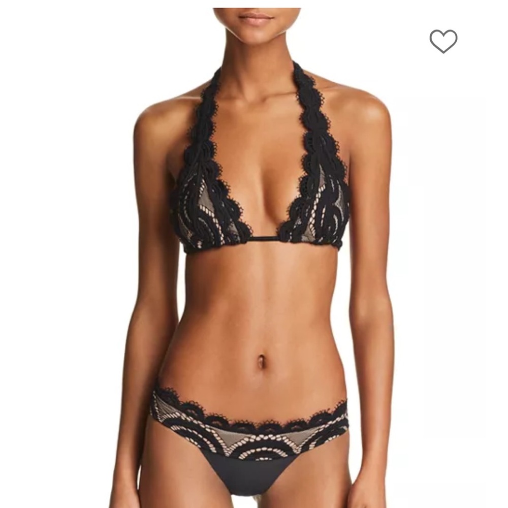 PQ Swim Black Lace Bralette & Bikini Bottom Set